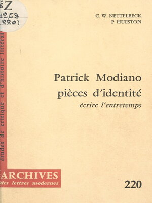 cover image of Patrick Modiano, pièces d'identité